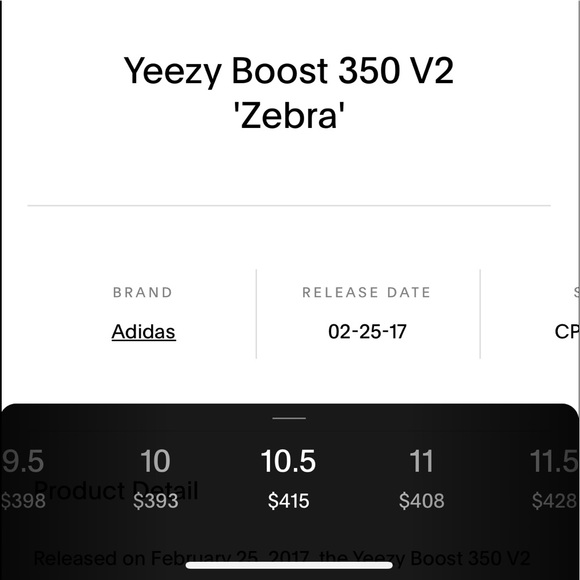 Yeah zebras size 10.5